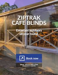 Outdoor Ziptrak Clear Café Blinds