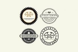 Carpentry Set Logo Badge Icon Graphic