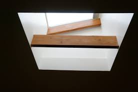 office skylight with exposed beams