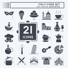 Icon Set Italy Suitable For Education