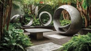 Pewtertoned Sculptural Outdoor Seats