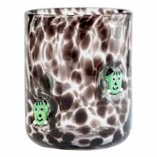 Black Confetti Frankenstein Icon Glass