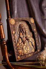 Virgin Mary Icon Wood Carving Orthodox