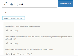 Complete The Square Solver A Free