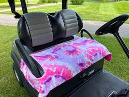 Pink Tye Dye Terry Cloth Golf Cart Seat