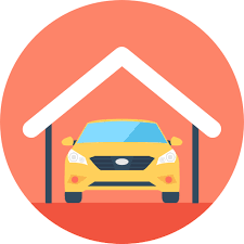 Garage Flat Color Circular Icon