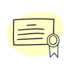 Diploma Or Certificate Icon In Doodle Style