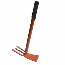 Garden Hoe With 3 Prong Tool Kit For