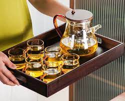 Walnut All Glass Teapotglass Tea