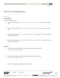 Algebra I Module 1 Topic C Lesson 12