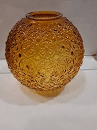 Vintage Amber Pressed Pattern Glass