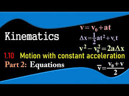 1 10 Motion With Constant Acceleration