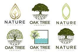 Tree Logo Icon Set Design Garden Plant