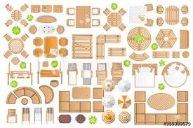 Icons Set Outdoor Furniture And Patio
