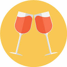 Rose Wine Two Wine Glasses Wine Icon