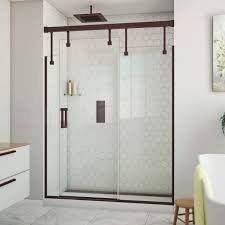 Dreamline Shdr 5060790 06 Avenue 56 60 Inch W X 79 Inch H Semi Frameless Sliding Shower Door In Oil Rubbed Bronze