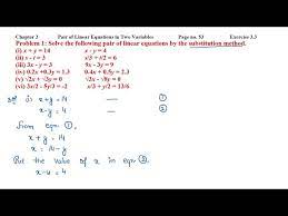 Following Pair Of Linear Equations
