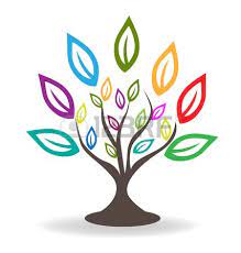 Colorful Leafs Familytree Concept Icon