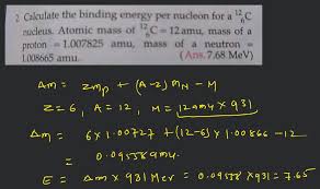 Binding Energy Per Nucleon