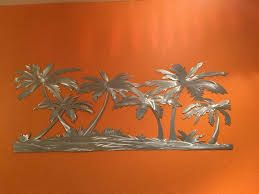 Beach Palm Trees Metal Wall Art Large