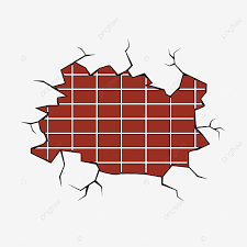 Broken Brick Wall Vector Design Images