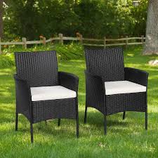 Honey Joy Black Wicker Outdoor Rattan