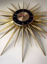 Vintage Welby Starburst Clock Mid