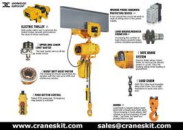 single phase electric chain hoist for