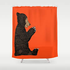 Happy Bear Shower Curtain By Sarah Jane