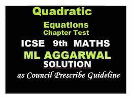 Ml Aggarwal Quadratic Equations Chapter