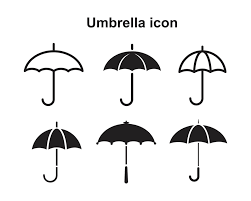 Umbrella Icon Template Black Color