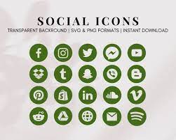 Green Social Media Icons Svg Social