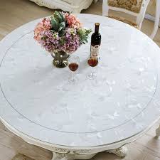 Pvc Round Tablecloth Clear Soft Glass