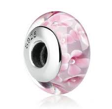 Pandora Charms Pink Murano Glass Beads