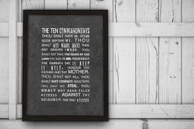 10 Commandments Framed Wall Art Ten