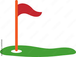 Golf Ball Flat Vector Color Icon