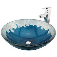 Contemporary Tempered Glass Vessel Sink