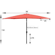 Tilt Patio Umbrella In Red Mvpu09