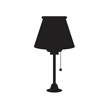 Flat Desk Lamp Icon Symbol Vector