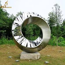 Art Abstract Circle Sculpture Modern