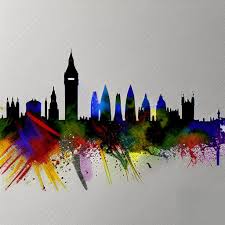 London Skyline Watercolour Art
