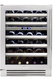Dual Zone Wine Cabinet Stainless Glass