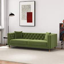 Velvet Modern Sofas Living Room Sofa Olive Green