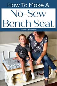 Make A No Sew Bench Seat Cushion