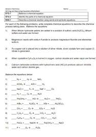 19 Sample Balancing Chemical Equations