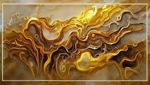 Gold White Abstract Ilrations