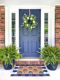 Navy Blue Summer Planters For The Porch