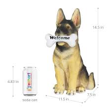 Exhart Solar German Shepherd Dog With