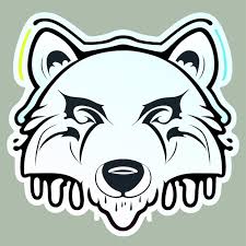 Bear Wolf Paint Splash Art Mascot Logo
