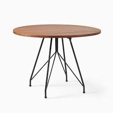 Jules Expandable Dining Table Round 42 Walnut West Elm